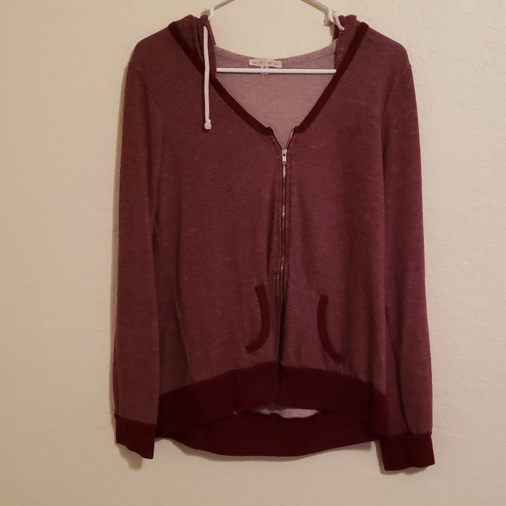 Maroon zip up hoodie